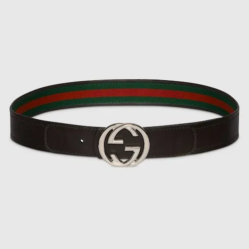 Reversible Belt With Interlocking G Buckle
