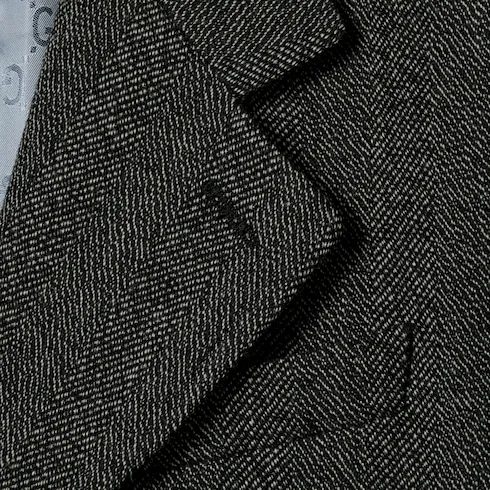 Herringbone Wool Mouliné Jacket