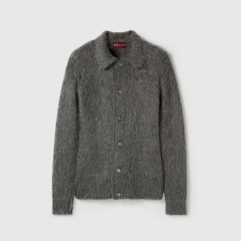 Brushed Wool Mohair Cardigan