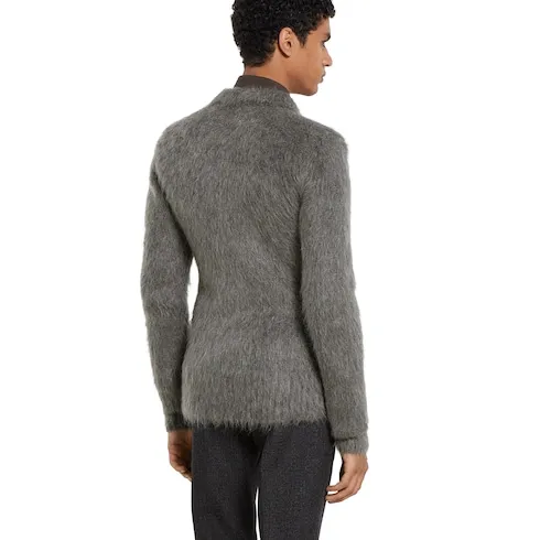 Brushed Wool Mohair Cardigan