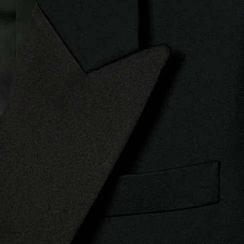 Double Wool And Satin Coat