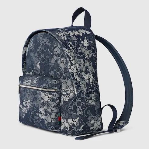 Gg Denim Large Backpack