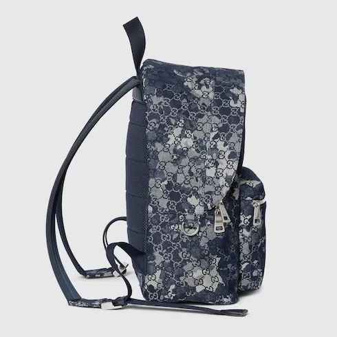 Gg Denim Large Backpack