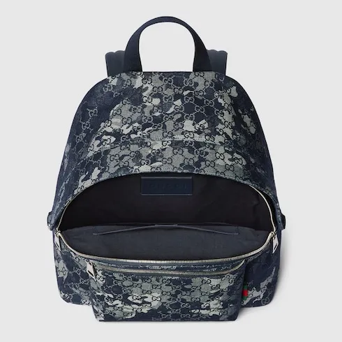 Gg Denim Large Backpack