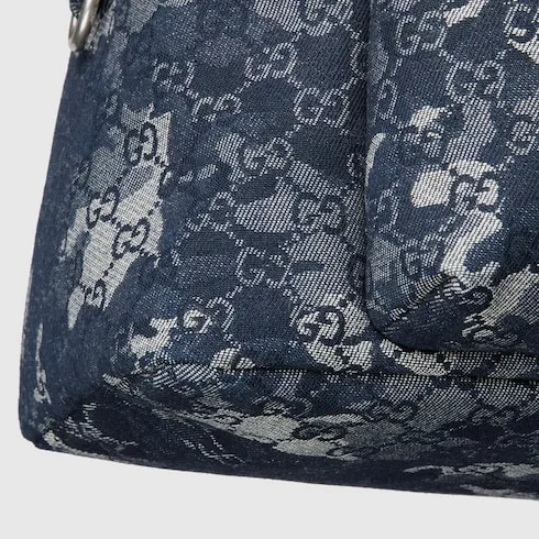 Gg Denim Large Backpack