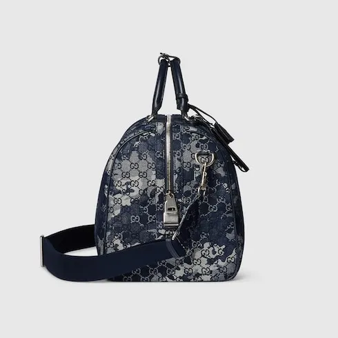 Gg Denim Duffle Bag