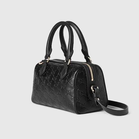 Gg Emblem Small Boston Bag