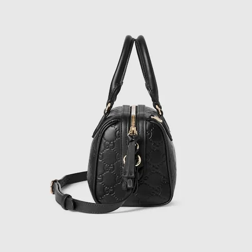 Gg Emblem Small Boston Bag