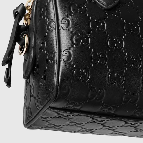 Gg Emblem Small Boston Bag