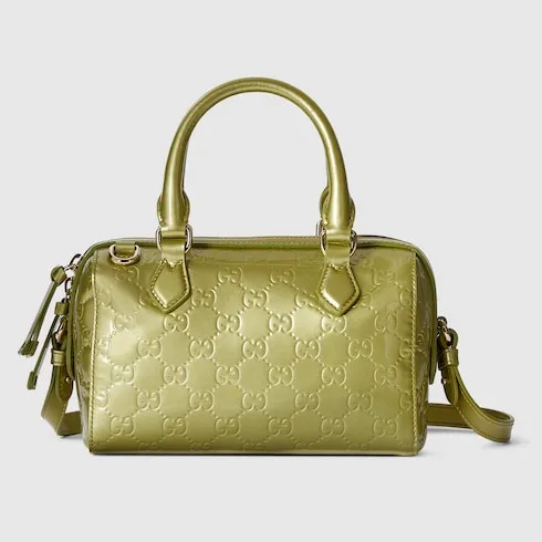 Gg Emblem Small Boston Bag