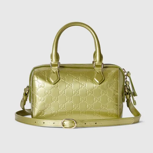 Gg Emblem Small Boston Bag