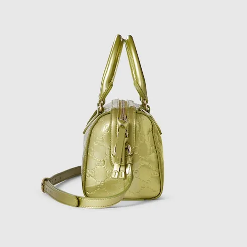 Gg Emblem Small Boston Bag