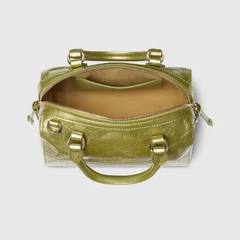 Gg Emblem Small Boston Bag
