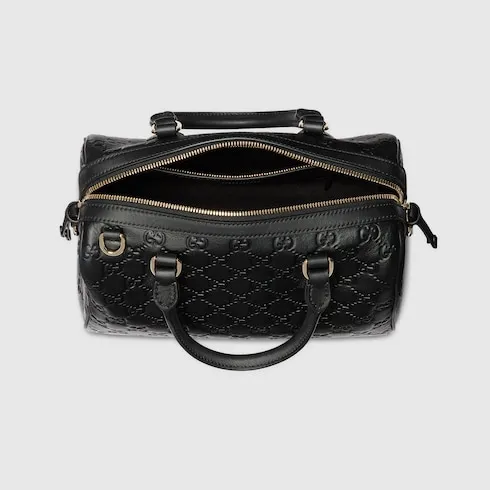 Gg Emblem Medium Boston Bag