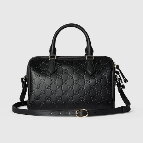 Gg Emblem Medium Boston Bag