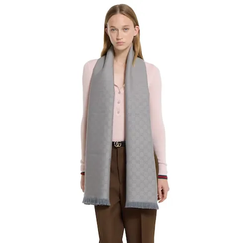 Gg Wool Scarf