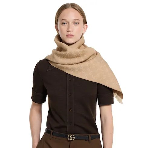 Gg Wool Scarf