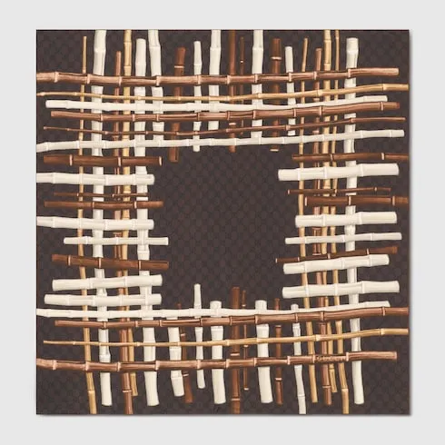 Printed Silk Twill Carré