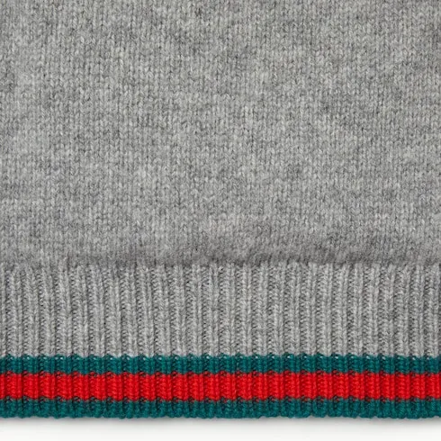 Wool And Cashmere Cardigan With Web
