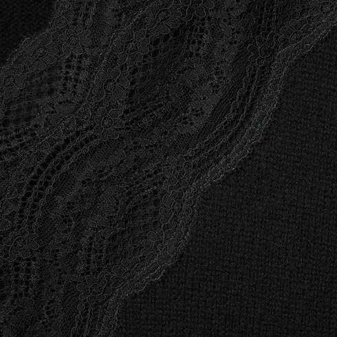 Wool And Cashmere Sweater With Lace
