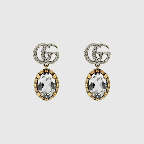 Gg Marmont Crystal Earrings