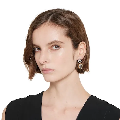 Gg Marmont Crystal Earrings