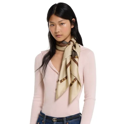 Printed Silk Twill Carré
