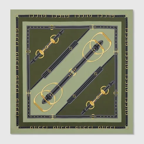 Printed Silk Twill Carré