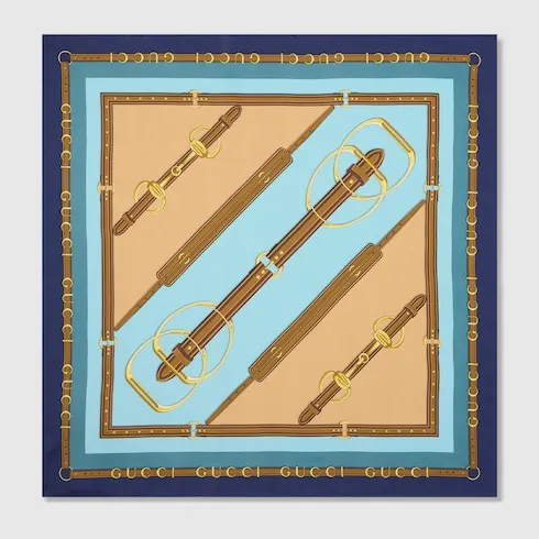 Printed Silk Twill Carré