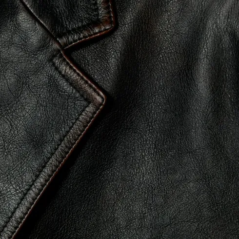 Soft Aged-Effect Leather Jacket