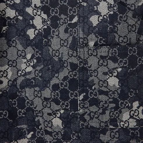 Gg Jacquard Denim Shorts