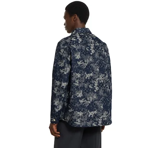Gg Jacquard Denim Shirt