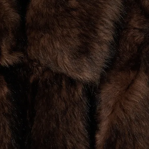 Soft Hairy Shearling Coat With Belt