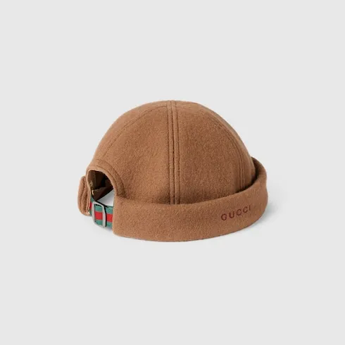 Wool Hat With Embroidery