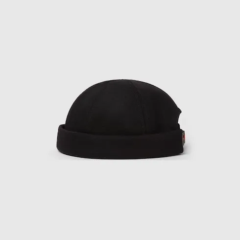 Wool Hat With Embroidery
