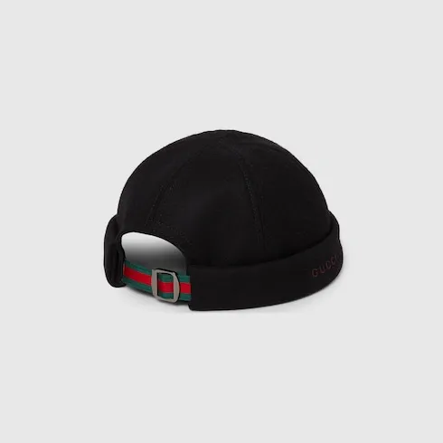 Wool Hat With Embroidery