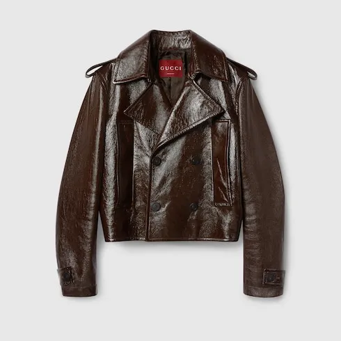 Shiny Leather Biker Jacket