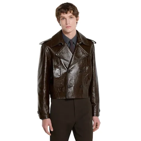 Shiny Leather Biker Jacket