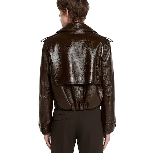 Shiny Leather Biker Jacket