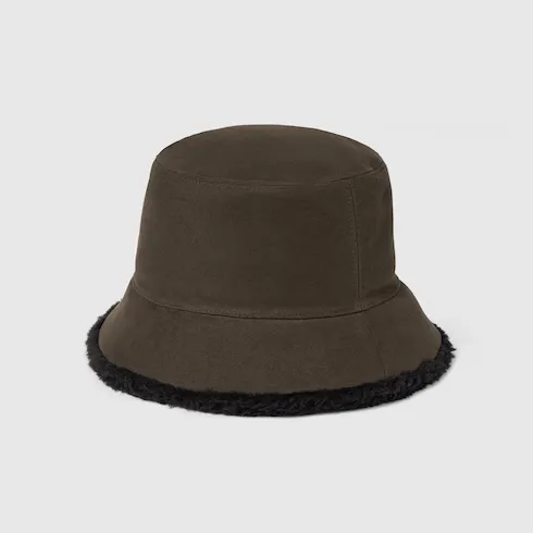 Cotton Shearling Bucket Hat