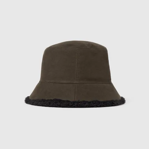 Cotton Shearling Bucket Hat