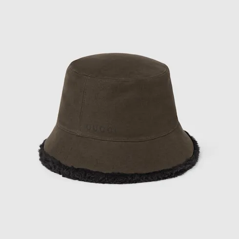 Cotton Shearling Bucket Hat