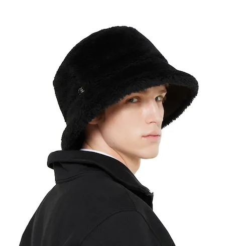 Cotton Shearling Bucket Hat