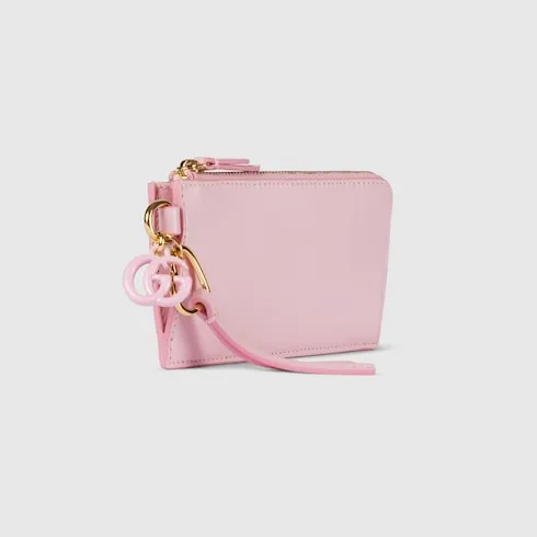 Card Case With Double G Charm