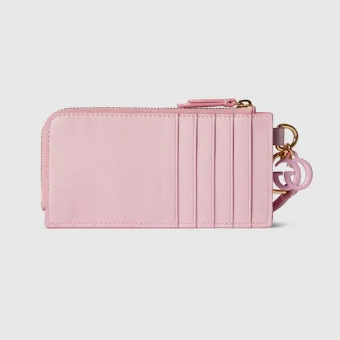 Card Case With Double G Charm