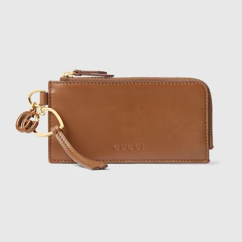 Card Case With Double G Charm