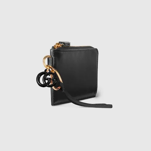 Card Case With Double G Charm