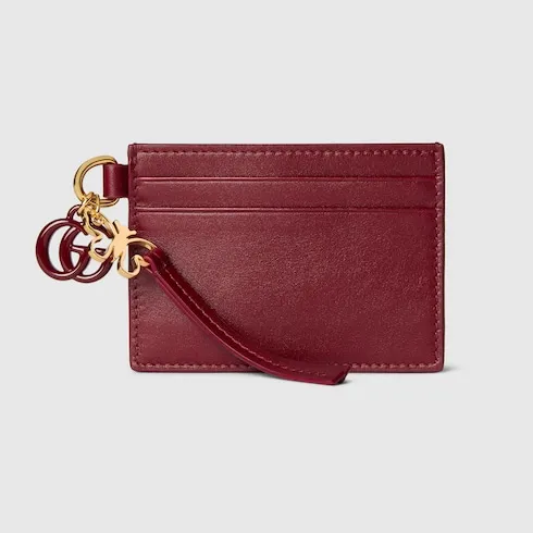 Card Case With Double G And Butterfly Charm
