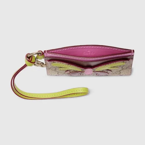 Card Case With Double G And Butterfly