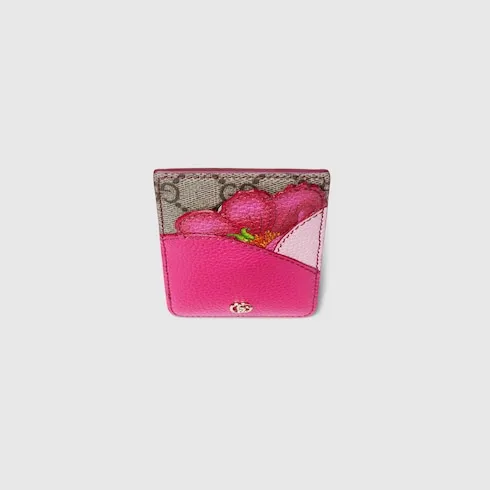 Floral Card Case With Double G